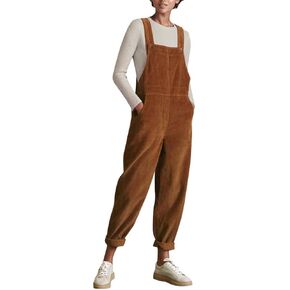 ODIZLI Women's Fall Corduroy Overalls Adjustable Straps Corduroy Jumpsuit with Pockets