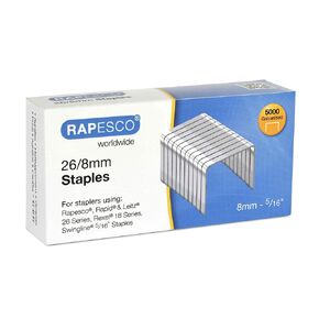 Rapesco Staples, 26/8 mm [Box of 5,000]