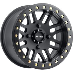 Method Race Wheels 406 UTV Beadlock Matte Black 14x8" 4x156", 2mm offset 4.3" Backspace, MR40648046544B