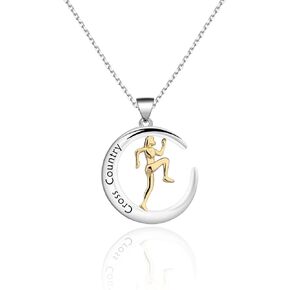 SEIRAA Cross Country Necklace Cross Country Team Gift Running Jewelry Marathon Gift Runner Gift Track Team Gift For Coach
