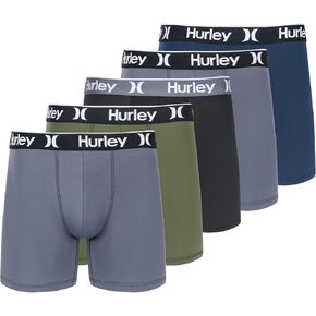 Hurley Men's 5 Pack Stretch Boxer Briefs