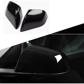 Mirror Cap 2PCS for Tesla Model 3 Rearview Mirror Cover, Tesla Model 3 2021 2022 2023 2024 Carbon Fiber Rear Side Mirror Cover, ABS Material Not TPE(Matte Carbon Fiber)