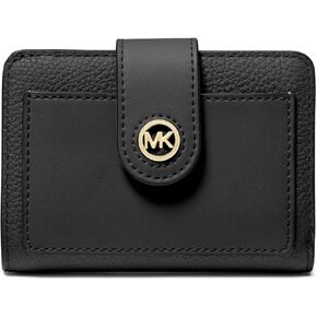 Michael Kors Women's Mk Charm Small Tab Compact Pcoket Wallet, Black