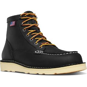حذاء عمل Danner مقاس 6 بوصات Bull Run Moc Toe للنساء - جلد متين محبب بالكامل مع نعل خارجي عريض غير قابل للانزلاق ووسادة قدم ثلاثية الكثافة، مقاومة EH