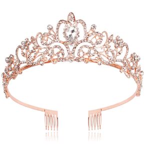 Chanaco Black Crown Tiaras for Women Black Tiara Gothic Crown Princess Rhinestone Crown Headband Crystal Baroque Queen Crowns Headpiece Accessories for Halloween Costume Wedding Birthday