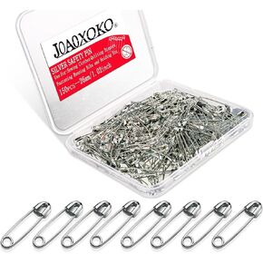 Safety pins 150pcs 19mm Safety pins for Clothes for Clothing Sewing Handicrafts Quilting Jewelry Making，Black Hijab pins (Black)