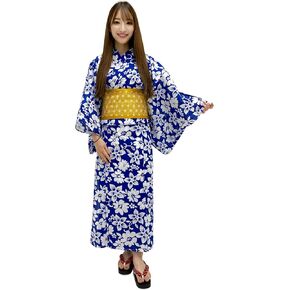 ENSHU Women's Traditional Easy Wearing Kawaii Yukata Robe(Japanese Casual Kimono) Full Set 4 in Kuwait