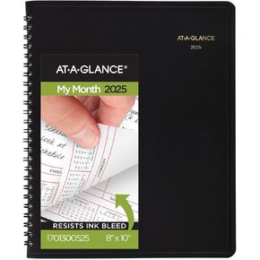 AT-A-GLANCE 2025 Planner, Monthly, 9" x 11", Large, Fashion, Red (702501325)
