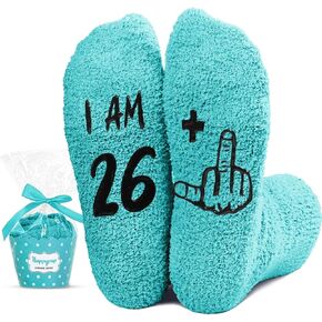 HAPPYPOP 27th Birthday Gifts Ideas for Women - Socks for 27 Year Olds, Best Gifts for 27 Year Old Woman, 27th Birthday Socks
