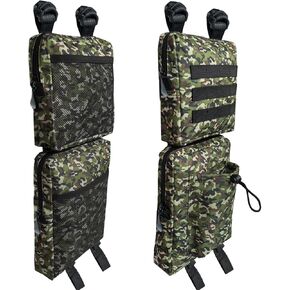 2 Pack ATV Fender Bags, Detachable Saddle Bag ATV Gear Bags Water-resistent Motorcycle Bag Compatible with Sportsman Scrambler TRX FourTrax Outlander Grizzly UTV Storage Bag Camo Brown