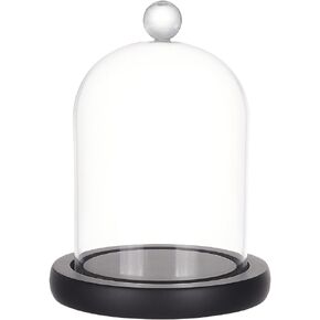 PH PandaHall Cloche Glass Dome, Clear Glass Display Dome Cloche Bell Jar Dome Cover with Top Handle Decorative Display Case for Plants Flower Cake Clay Succulents Christmas Display, 6.1x4.5 inch