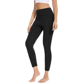 GYS Women's High-Waisted Fitted Leggings - Ultra Soft Stretchy Basic Legging - Viscose Made from Bamboo