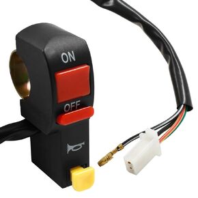 22mm 7/8" Handlebar Electric Start Switch Universal Handlebar Switch Start/Kill Motorcycle Light Switch with 4 Wire Connection for Scooter Pit & Dirt Bikes (Style A)