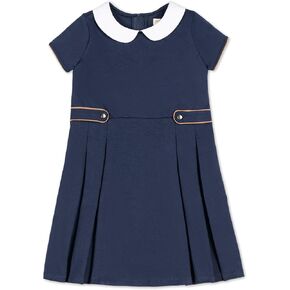 Hope & Henry Girls' Short Sleeve Ponte A-Line Dress