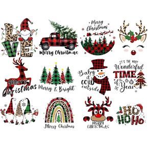 DoreenBow 12 Sheets Valentine's Day Iron on Stickers Iron on Decals Patches Heat Transfer Stickers Heart Iron on Appliques Decoration for Clothing T-Shirt Pillow Covers