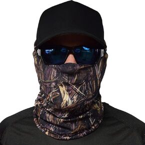 JOHN BOY Hunting Face Guard - UPF 50+ Camoflauge Sport Mask with UV Sun Protection & Moisture Wicking Fabric