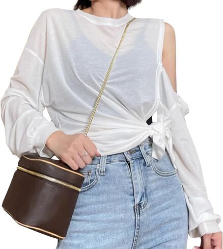 jiesinlov Purse Chain Adjustable Shoulder Strap with Small Metal Ball Replacement Transformation Crossbody Handbag (Silver-T) in Kuwait
