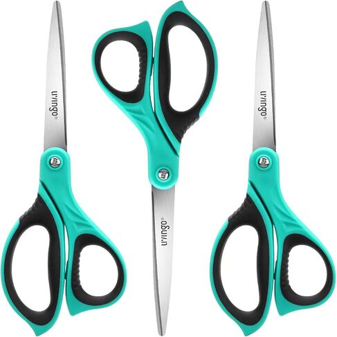 LIVINGO Sharp Scissors Bulk: 24 Pack of Scissors Set All Purpose Heavy Duty for Office Home Middle High School Classroom Teacher Supplies Craft Cutting Paper Fabric Sewing, Comfortable Grip, 8.5 Inch in Saudi Arabia