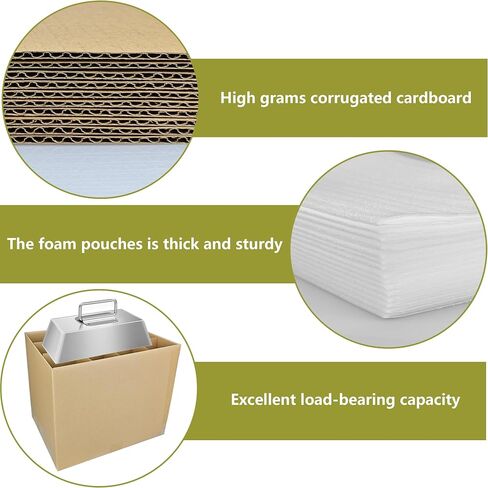 3 Sets Moving Boxes with Divider Kits,16 x 12 x 13 Inch Glassware Dish Packing Box Kitchen Moving Box Corrugate Dividers with 72 Pcs Foam Pouches,1 Pcs tape rolls with dispenser(Two Layer) in Saudi Arabia