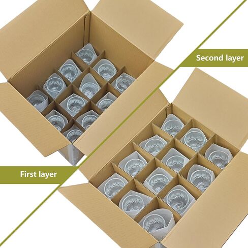 3 Sets Moving Boxes with Divider Kits,16 x 12 x 13 Inch Glassware Dish Packing Box Kitchen Moving Box Corrugate Dividers with 72 Pcs Foam Pouches,1 Pcs tape rolls with dispenser(Two Layer) in Saudi Arabia