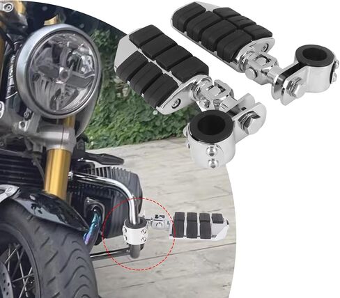 1.25" Short Angled Adjustable Highway Footpegs Crash Bar Foot Rests Universal Fits For Harley Davidson Honda Kawasaki Suzuki Yamaha in Saudi Arabia