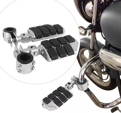 1.25" Short Angled Adjustable Highway Footpegs Crash Bar Foot Rests Universal Fits For Harley Davidson Honda Kawasaki Suzuki Yamaha in Saudi Arabia