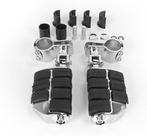 1.25" Short Angled Adjustable Highway Footpegs Crash Bar Foot Rests Universal Fits For Harley Davidson Honda Kawasaki Suzuki Yamaha in Saudi Arabia