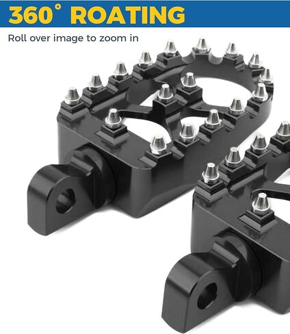 Motorcycle Foot Pegs,CNC Foot Pegs,Motorcycle Pegs,Car Accessories 360° Roating Footpegs Pedals Rests,Wide Foot Pegs,Dirt Bike Foot Pegs,Compatible with Dyna Fatboy Sportster Iron 883 (Black) in Saudi Arabia