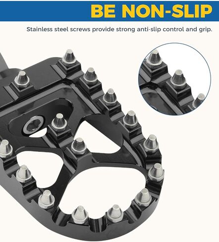 Motorcycle Foot Pegs,CNC Foot Pegs,Motorcycle Pegs,Car Accessories 360° Roating Footpegs Pedals Rests,Wide Foot Pegs,Dirt Bike Foot Pegs,Compatible with Dyna Fatboy Sportster Iron 883 (Black) in Saudi Arabia