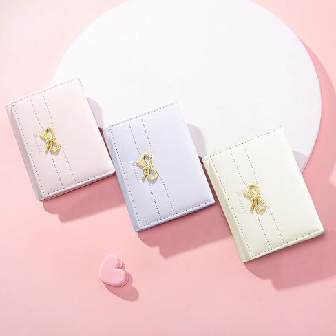 Small Wallet Coquette Bow Wallet for Girls Cute Wallet ID Credit Card Holder for Women (PINK) in Saudi Arabia