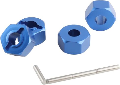 12mm Hex Wheel Hub Mount, Aluminum 7mm Thick with 2x10mm Stub Axle Pins for 1/10 Slash 4x4 & HQ 727 RC Cars Replacement Upgrade Parts (Purple)(Set of 4) in Saudi Arabia