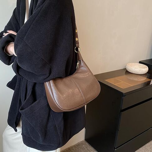 Small Hobo Bags for Women Retro Crescent Shoulder Purse Fall Soft Crossbody Handbag in Kuwait