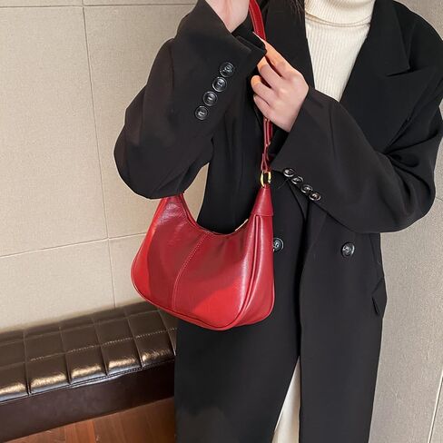 Small Hobo Bags for Women Retro Crescent Shoulder Purse Fall Soft Crossbody Handbag in Kuwait