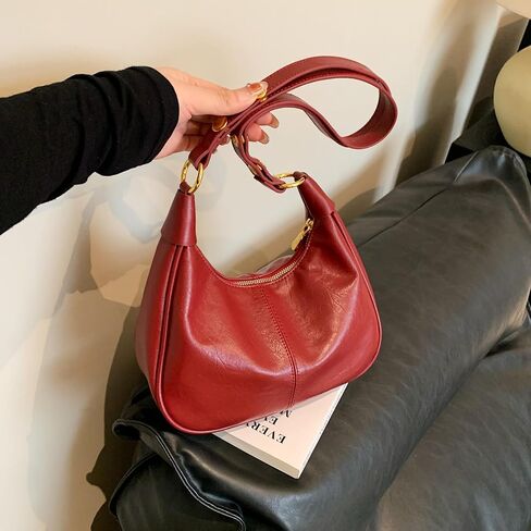 Small Hobo Bags for Women Retro Crescent Shoulder Purse Fall Soft Crossbody Handbag in Kuwait