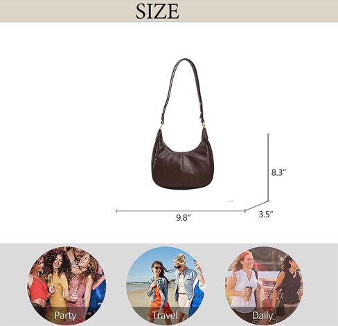 Small Hobo Bags for Women Retro Crescent Shoulder Purse Fall Soft Crossbody Handbag in Kuwait