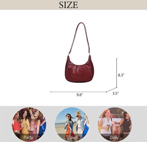 Small Hobo Bags for Women Retro Crescent Shoulder Purse Fall Soft Crossbody Handbag in Kuwait