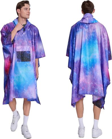 Multi functional cape hooded raincoat suitable for outdoor camping and hiking, suitable for both men and women in Kuwait