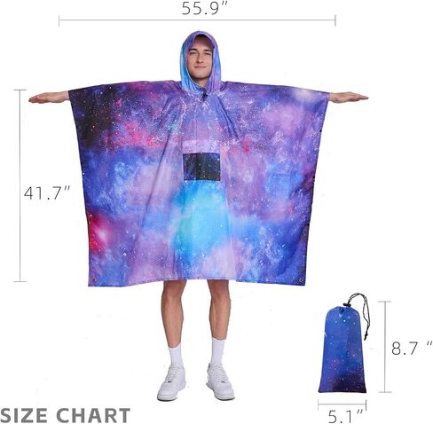 Multi functional cape hooded raincoat suitable for outdoor camping and hiking, suitable for both men and women in Kuwait