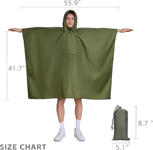 Multi functional cape hooded raincoat suitable for outdoor camping and hiking, suitable for both men and women in Kuwait