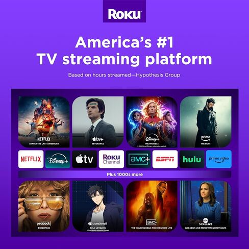 جهاز Roku Streaming Stick 4K 2021 HDR/D. الرؤية مع جهاز التحكم عن بعد الصوتي Roku وأجهزة التحكم في التلفزيون (متجددة) in Saudi Arabia
