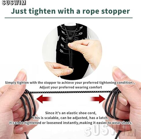 زوجان (4 قطع) من أربطة الأحذية المرنة - أربطة أحذية بدون أربطة للأطفال والكبار - بدون أربطة قابلة للتمدد للأحذية الرياضية in Kuwait