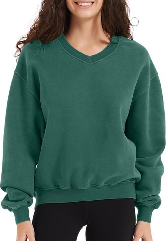 Hatant Oversized Sweatshirt for Women Heavyweight Hoodie Vintage Y2k Hoodies Fleece Sweatshirts Long Sleeve Sweater for Women in Saudi Arabia