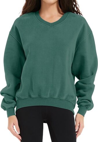 Hatant Oversized Sweatshirt for Women Heavyweight Hoodie Vintage Y2k Hoodies Fleece Sweatshirts Long Sleeve Sweater for Women in Saudi Arabia