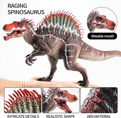 Spinosaurus Toys, Large Dinosaur Toys for Boys and Girls, 14in Dino Toy Figure with Movable Jaw, Figurines Realistic Spinosaurus Dinosaur Toy, Birthday Party Gifts for Kids in Saudi Arabia