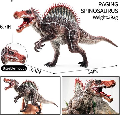 Spinosaurus Toys, Large Dinosaur Toys for Boys and Girls, 14in Dino Toy Figure with Movable Jaw, Figurines Realistic Spinosaurus Dinosaur Toy, Birthday Party Gifts for Kids in Saudi Arabia