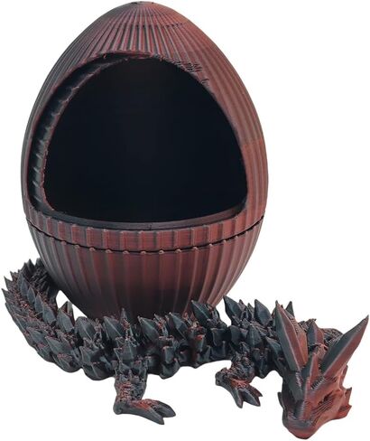3D Printed Dragon Egg,Rotary Dragon Egg with Dragon Inside, Gear Crystal Animal Egg,12in Flexible Articulated Dragon,3D Printed Gifts Home Decor,3D Printed Gear Fidget Toy for ADHD (A-Candy) in Saudi Arabia