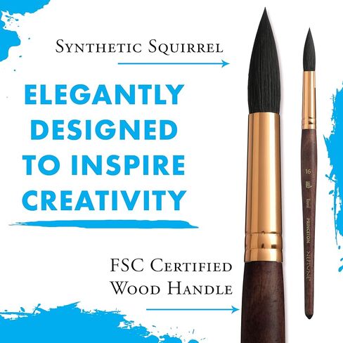Princeton Artist Brush, Round Neptune, Brushes for Watercolor Series 4750, Synthetic Squirrel, Size 20 in Saudi Arabia