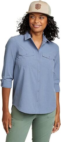 Eddie Bauer Women's Departure Stretch Moisture Wicking Long Sleeve Shirt with UPF 50 in Saudi Arabia