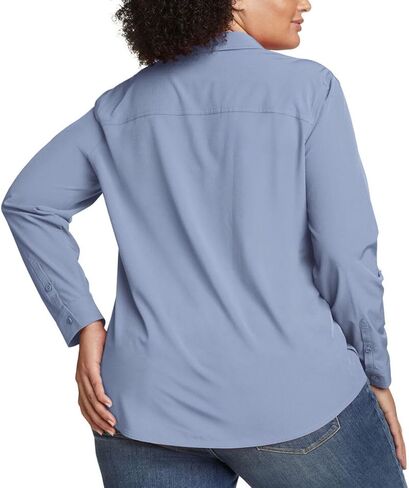 Eddie Bauer Women's Departure Stretch Moisture Wicking Long Sleeve Shirt with UPF 50 in Saudi Arabia