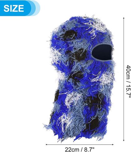 PATIKIL Distressed Balaclava Ski Mask, Balaclava Camo Knitted Face Mask Windproof Full Face Cover for Women Men Outdoor Sport in Saudi Arabia